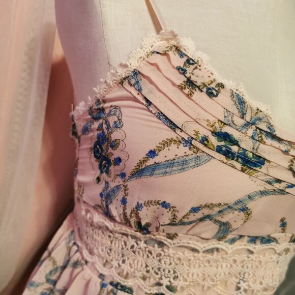 Ank Rouge Size Small Pink Camisole Mini Dress Cami Lace Summer Party Pastel Y2K - Picture 16 of 16